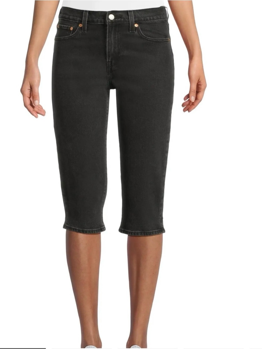 Levi’s Premium Women’s Wedgie Black Denim Jean Capris Size 26 NWT
